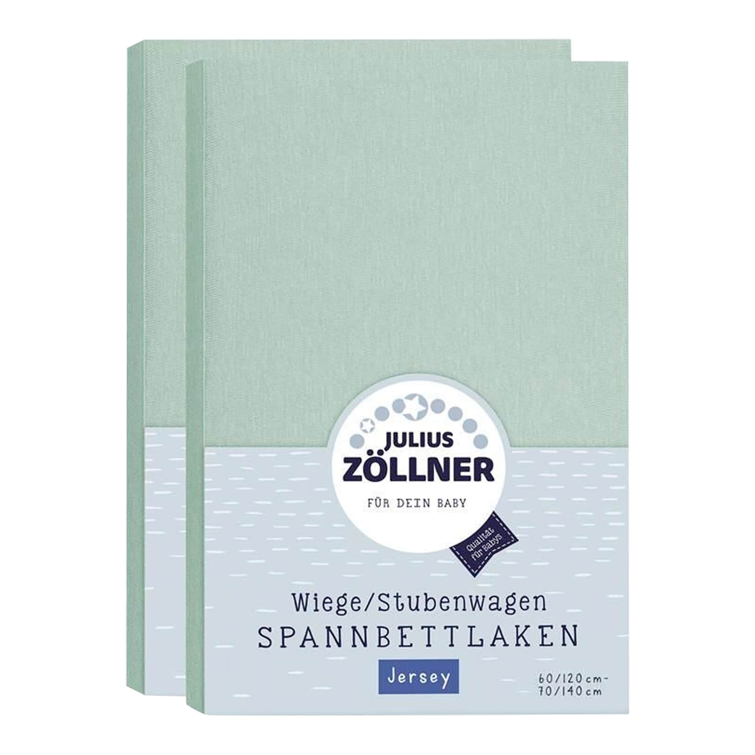 Julius Zöllner 2er-Pack Jersey-Spannbetttücher 70x140 cm
