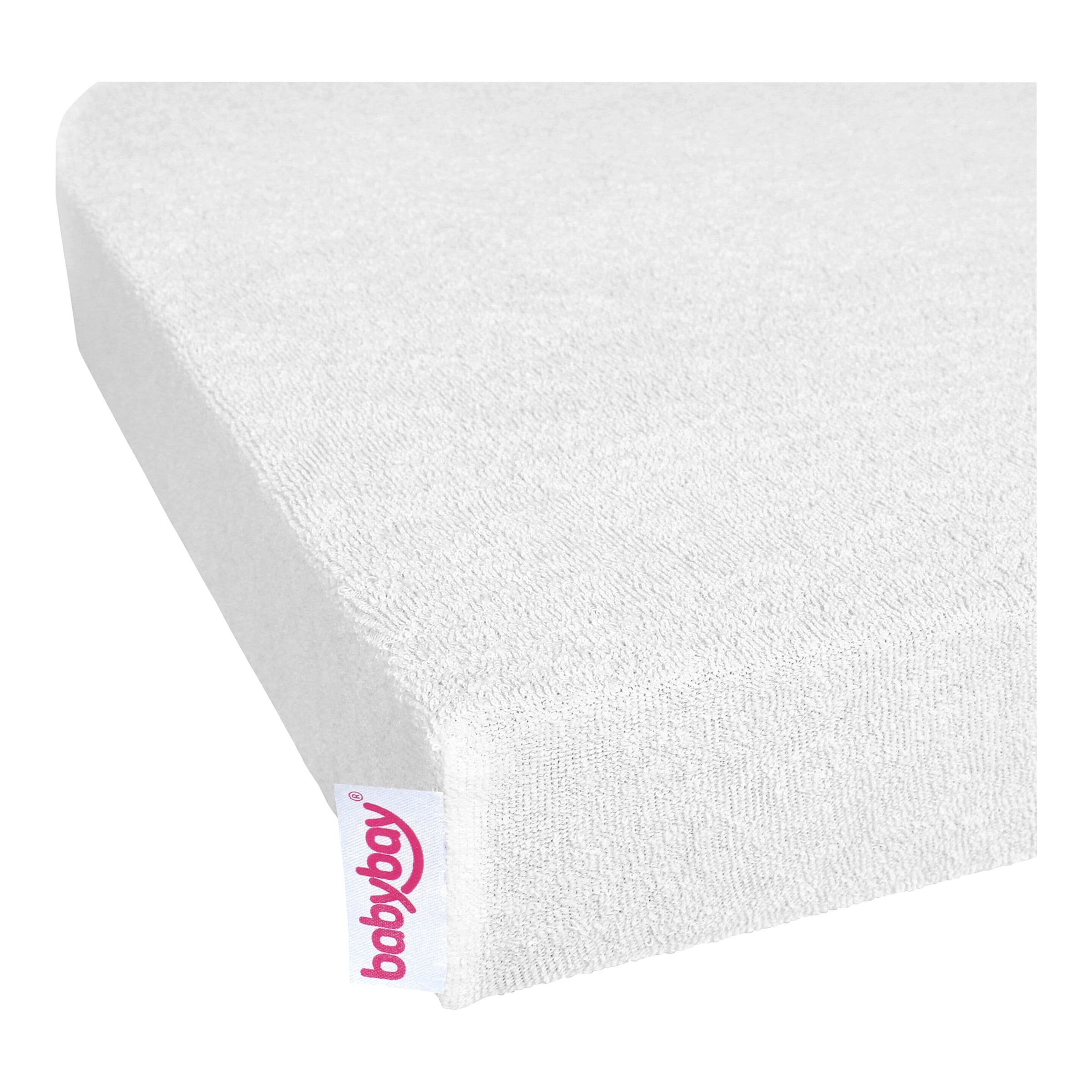 Babybay® Frottee-Spannbettuch wasserdicht für Beistellbett Maxi, Midi, Boxspring, Comfort und Comfort Plus