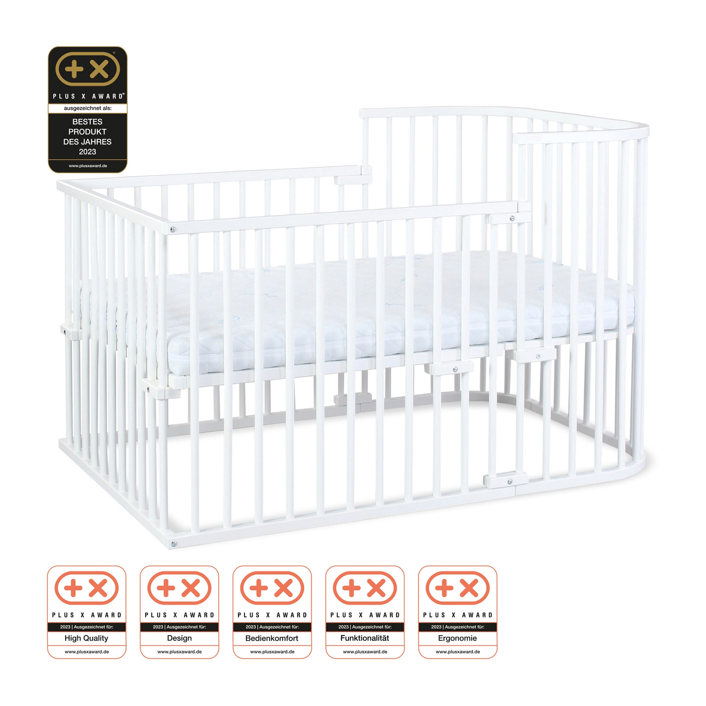 Babybay® Bundle Beistellbett Boxspring inkl. Matratze MediTex® und Kinderbettumbausatz inkl. Matratze MediTex® extraluftig