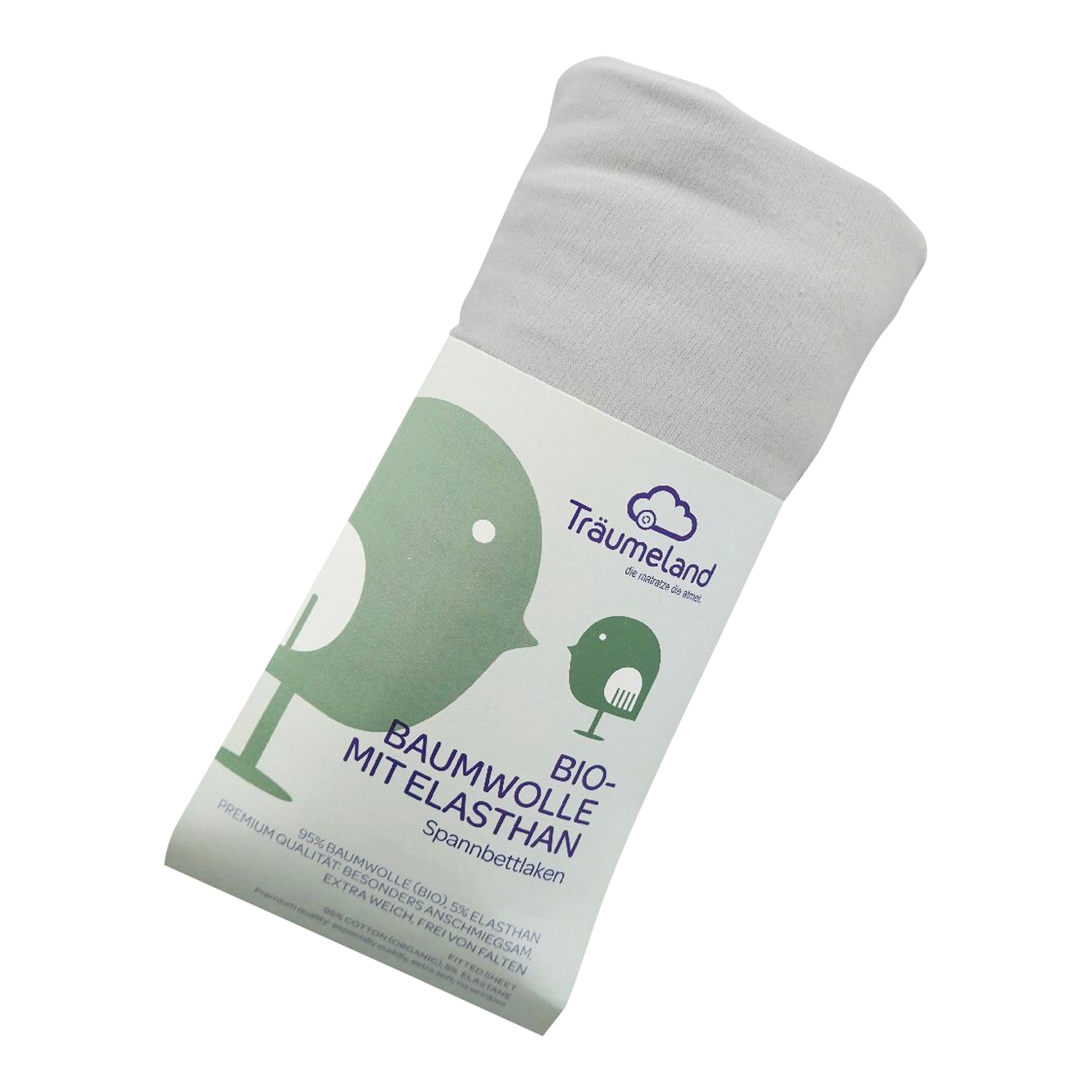Träumeland Spannbetttuch Bio-Baumwolle mit Elasthan 60x120 - 70x140 cm