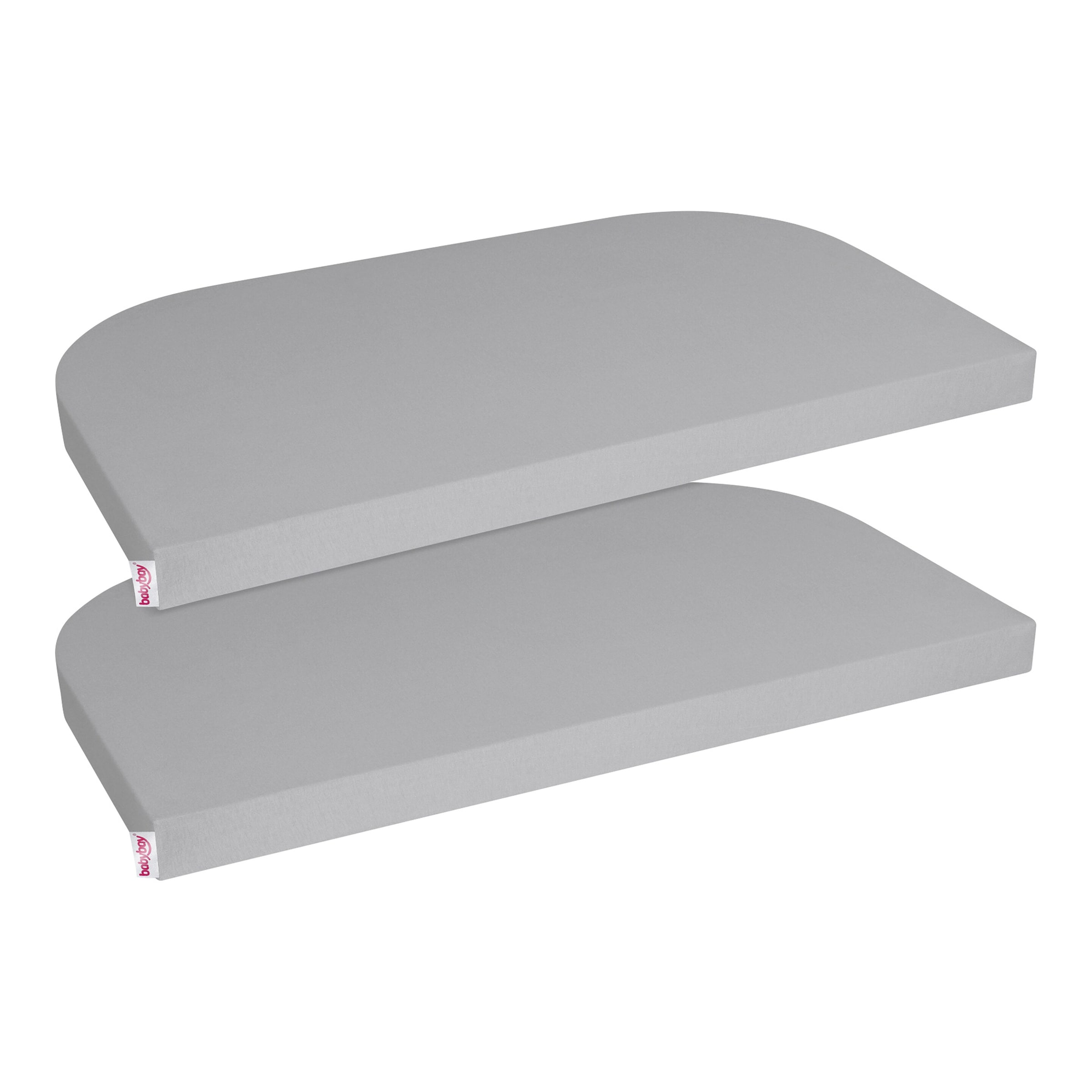 Babybay® 2er-Pack Jersey-Spannbetttücher Deluxe für Beistellbett Original