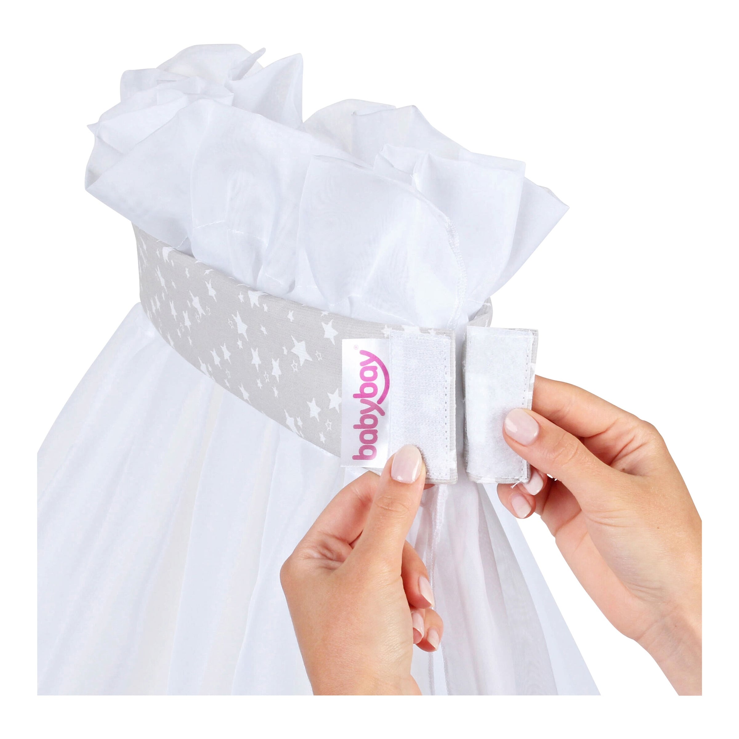 Babybay® Himmel Piqué mit Band passend für alle babybay Modelle