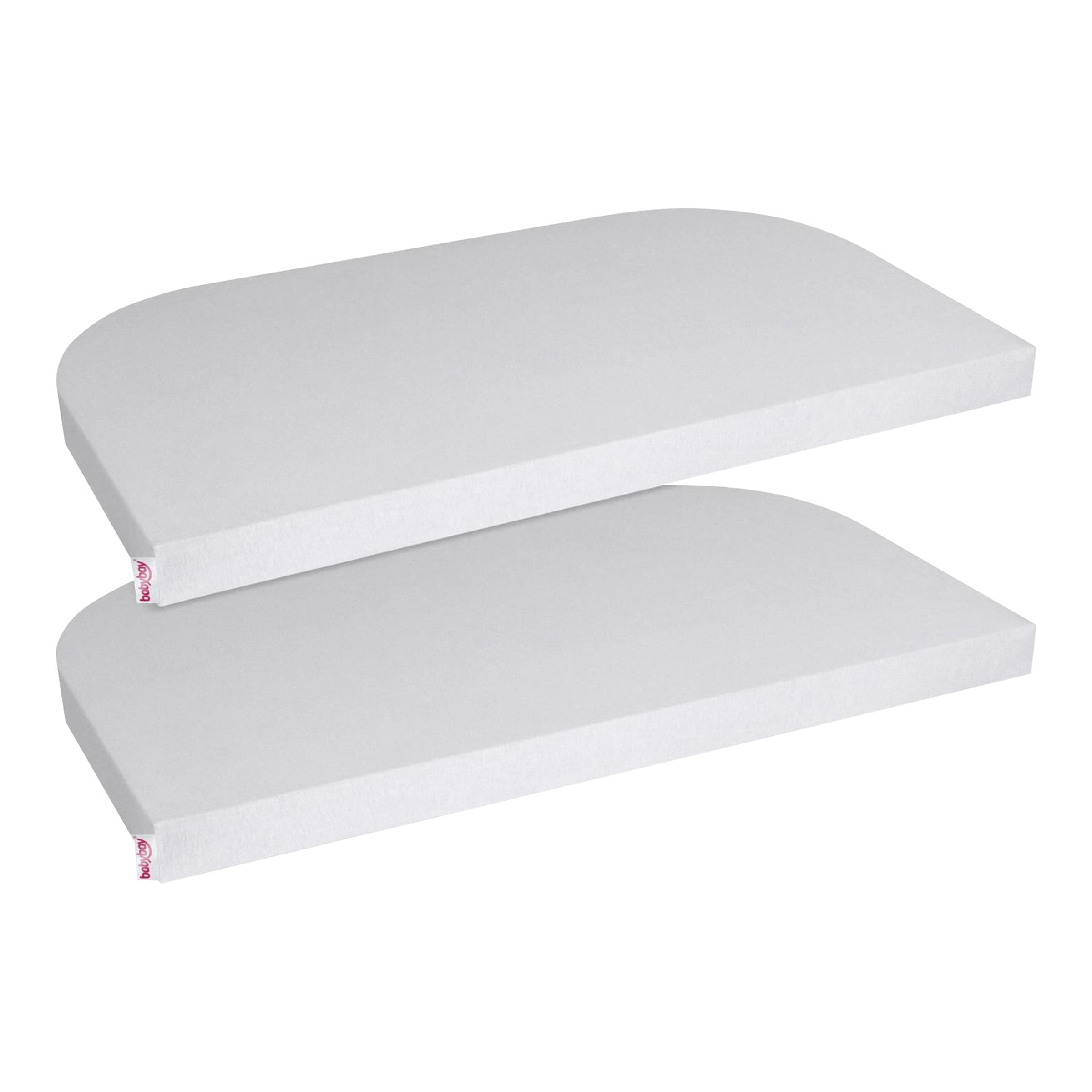 Babybay® 2er-Pack Jersey-Spannbetttücher Deluxe für Beistellbett Maxi, Midi, Boxspring, Comfort und Comfort Plus