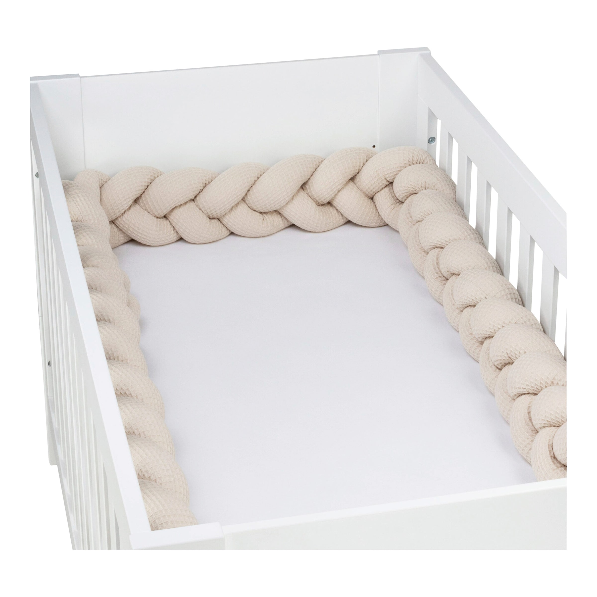 Babybay® Nestchenschlange Waffelpiqué geflochten uni 280 cm