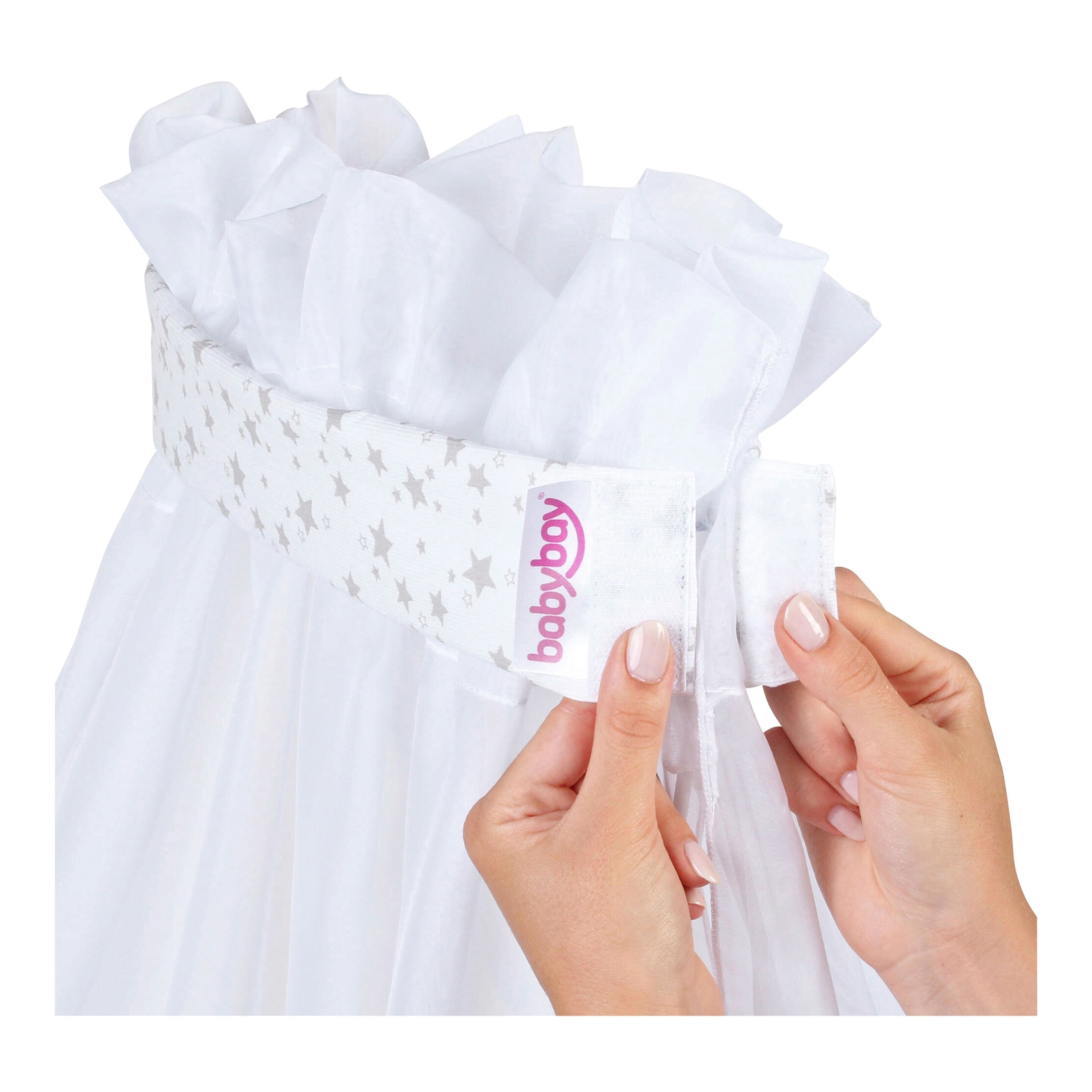 Babybay® Himmel Piqué mit Band passend für alle babybay Modelle