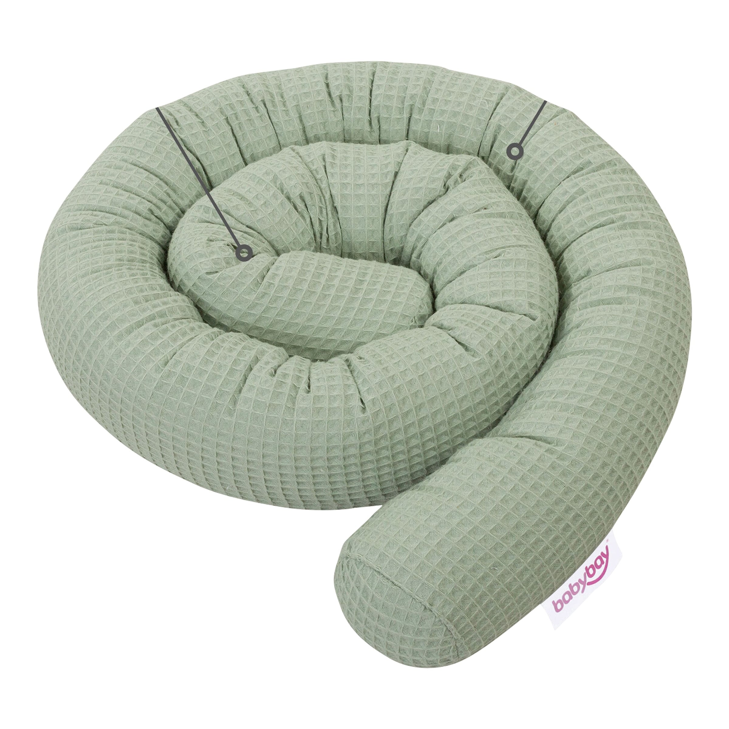 Babybay® Nestchenschlange Waffelpiqué 180 cm passend für alle Modelle