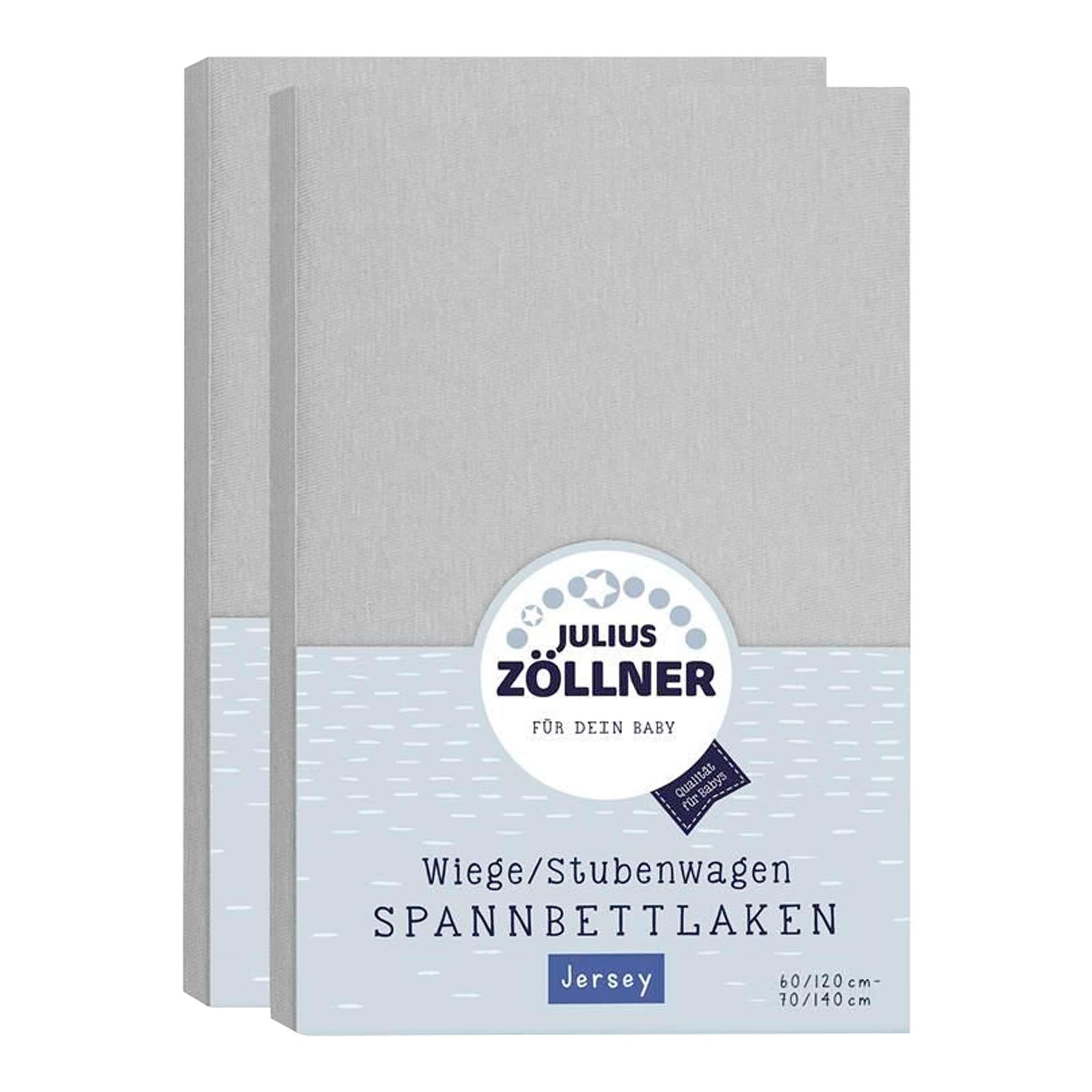 Julius Zöllner 2er-Pack Jersey-Spannbetttücher 70x140 cm