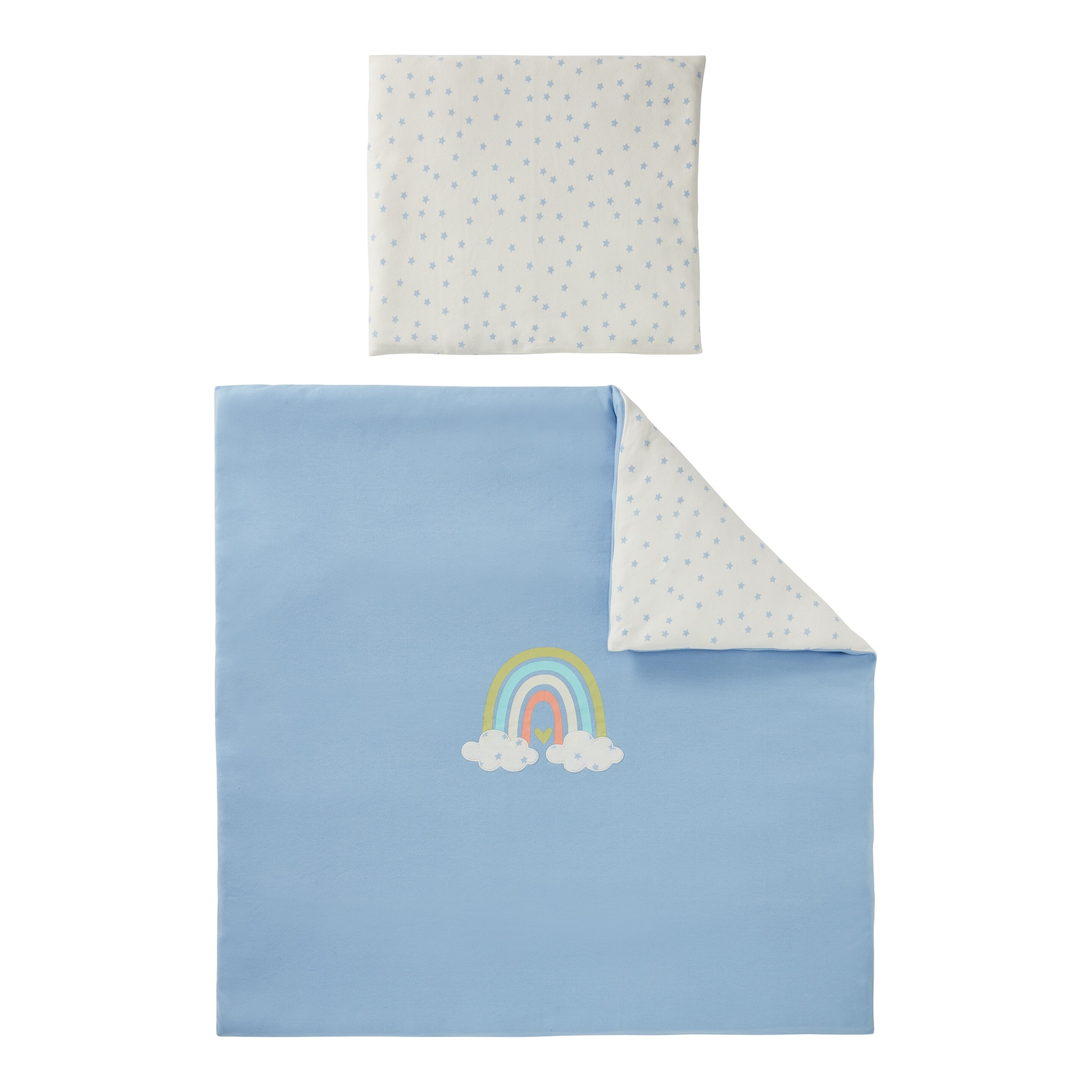 Bornino Home Wende-Bettwäsche Regenbogen 35x40 / 80x80 cm