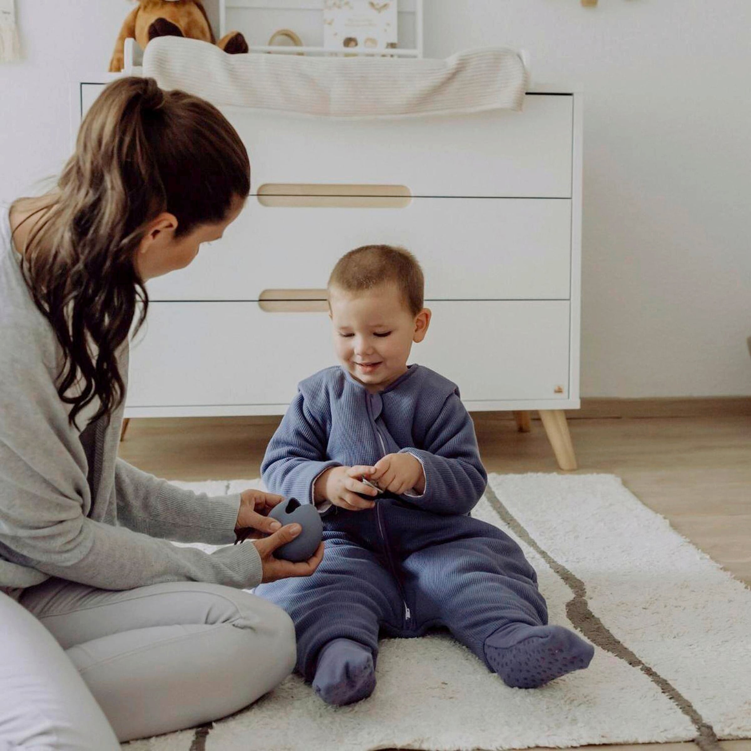 Emma & Noah Winter-Sleepoverall Essential mit abnehmbaren Ärmeln und Umschlag-Füßchen 3.5 TOG