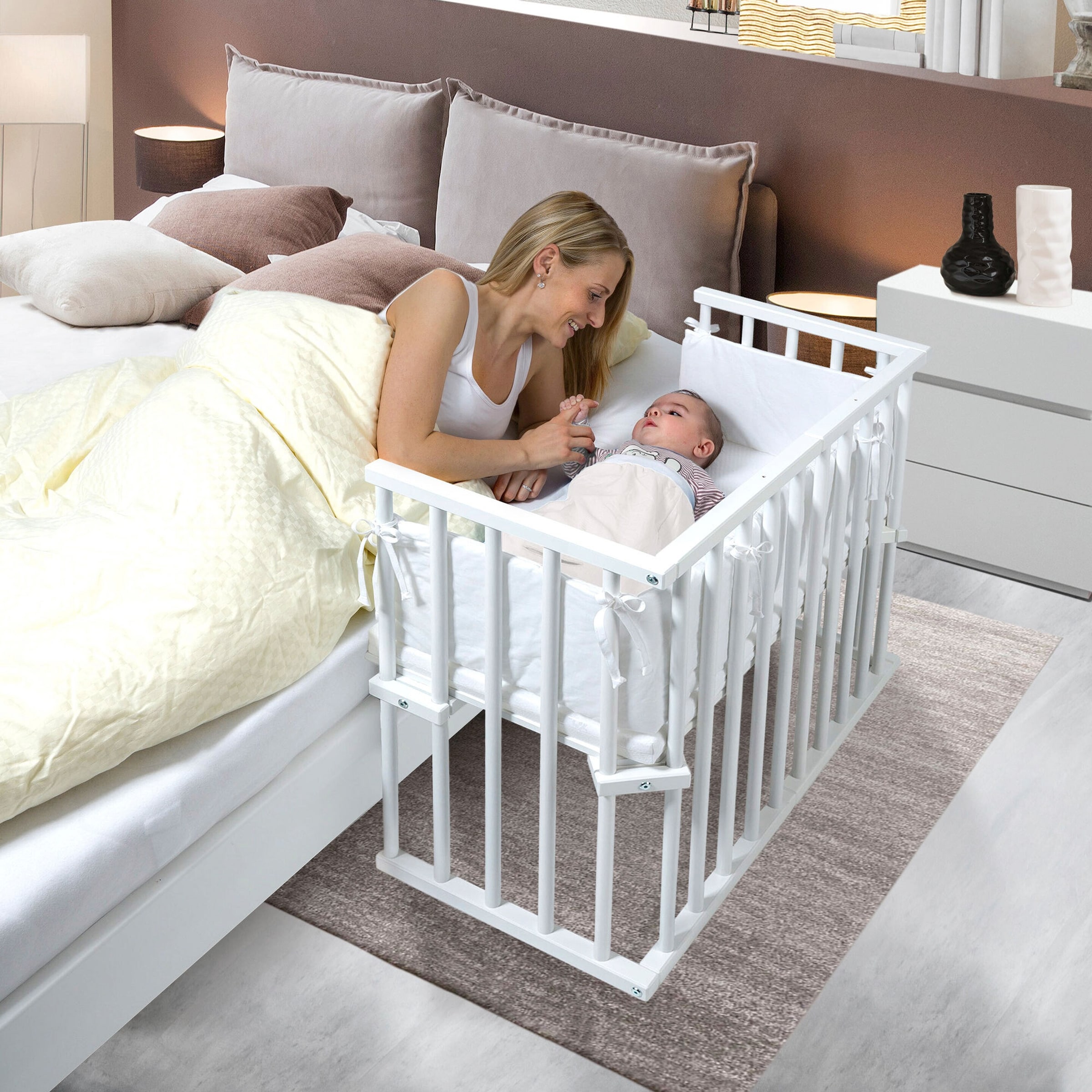 Dreamgood Beistellbett Buche inkl. Matratze Prime