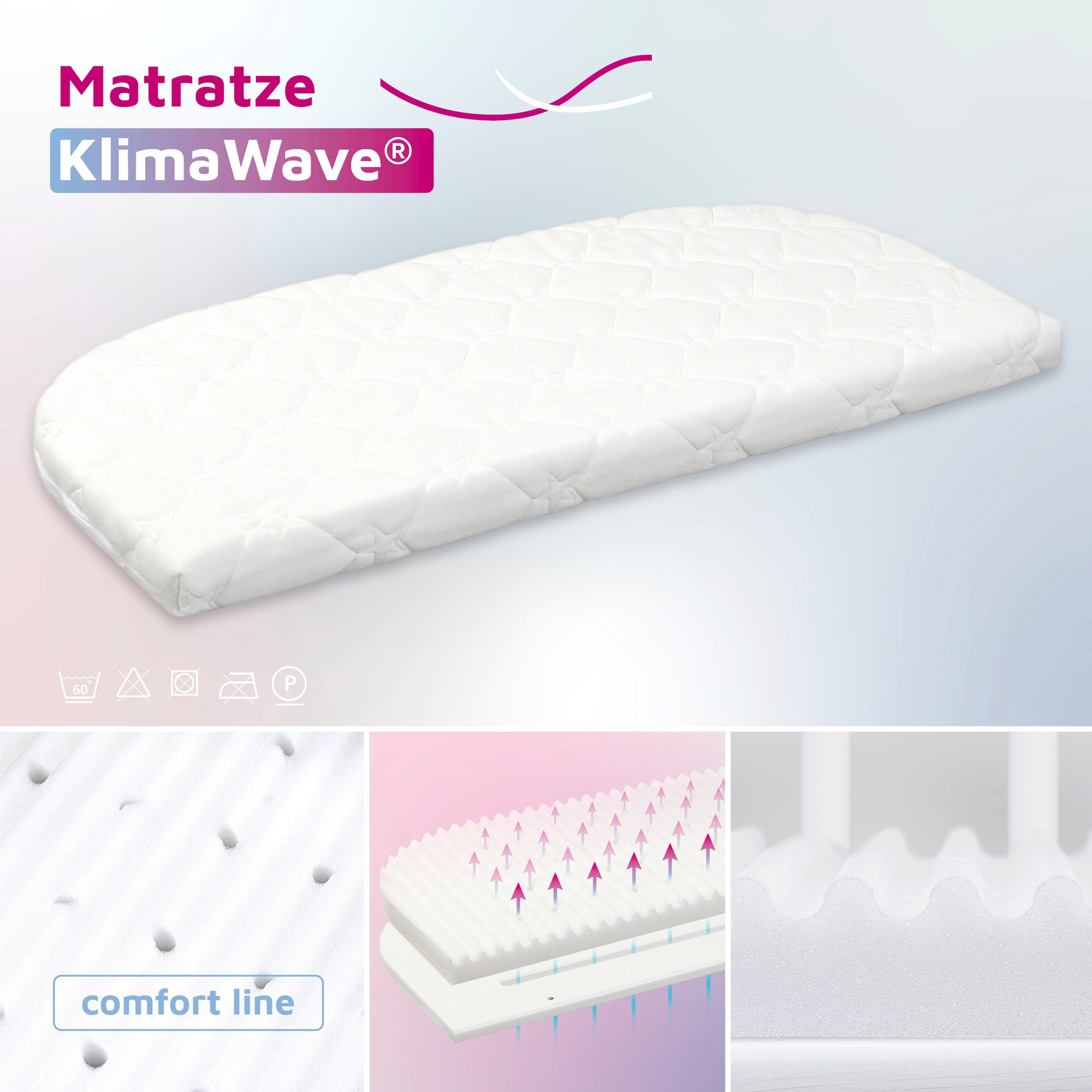 Babybay® Matratze KlimaWave für Beistellbett Maxi, Boxspring & Comfort Plus