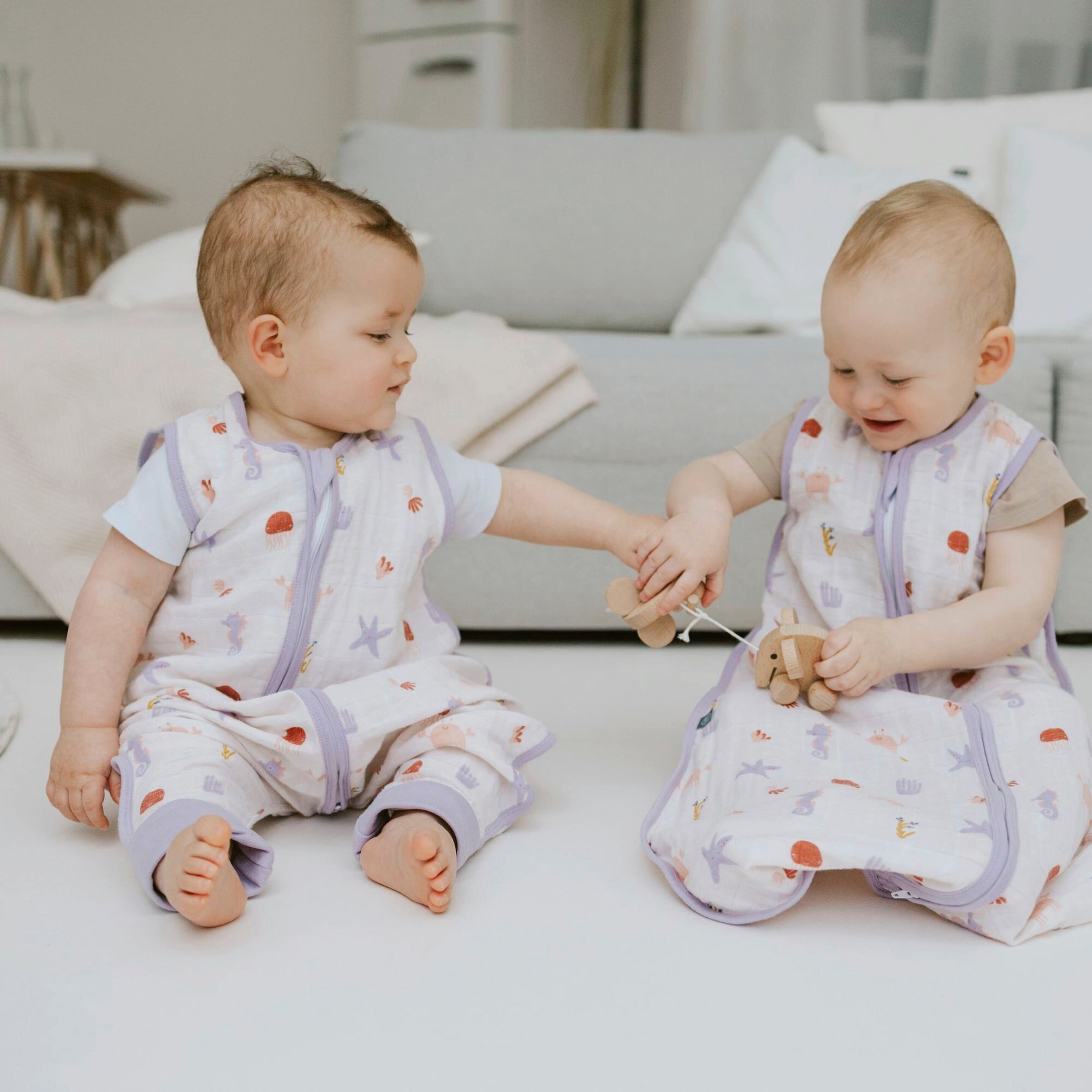 Emma & Noah Sommer-Sleepoverall Musselin 0.5 TOG