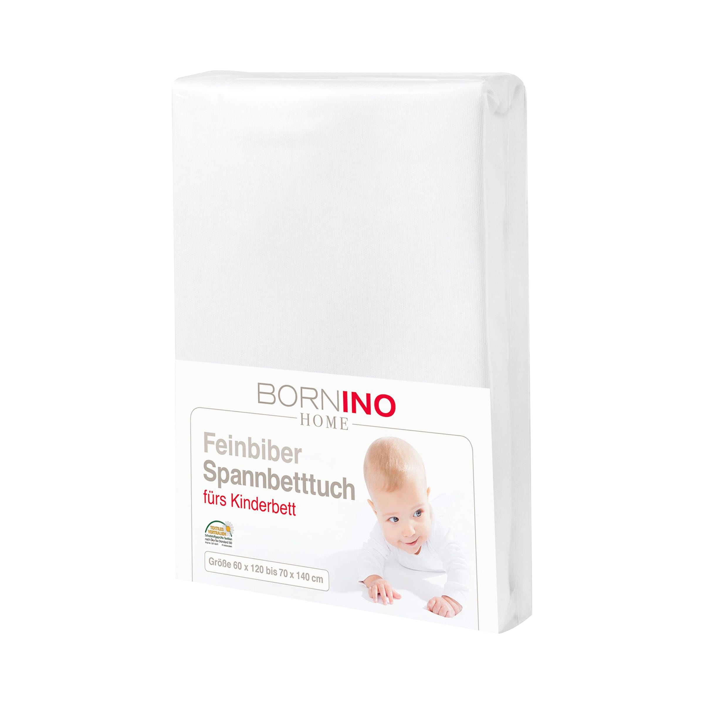 Bornino Home Feinbiber-Spannbetttuch 60x120 cm - 70x140 cm