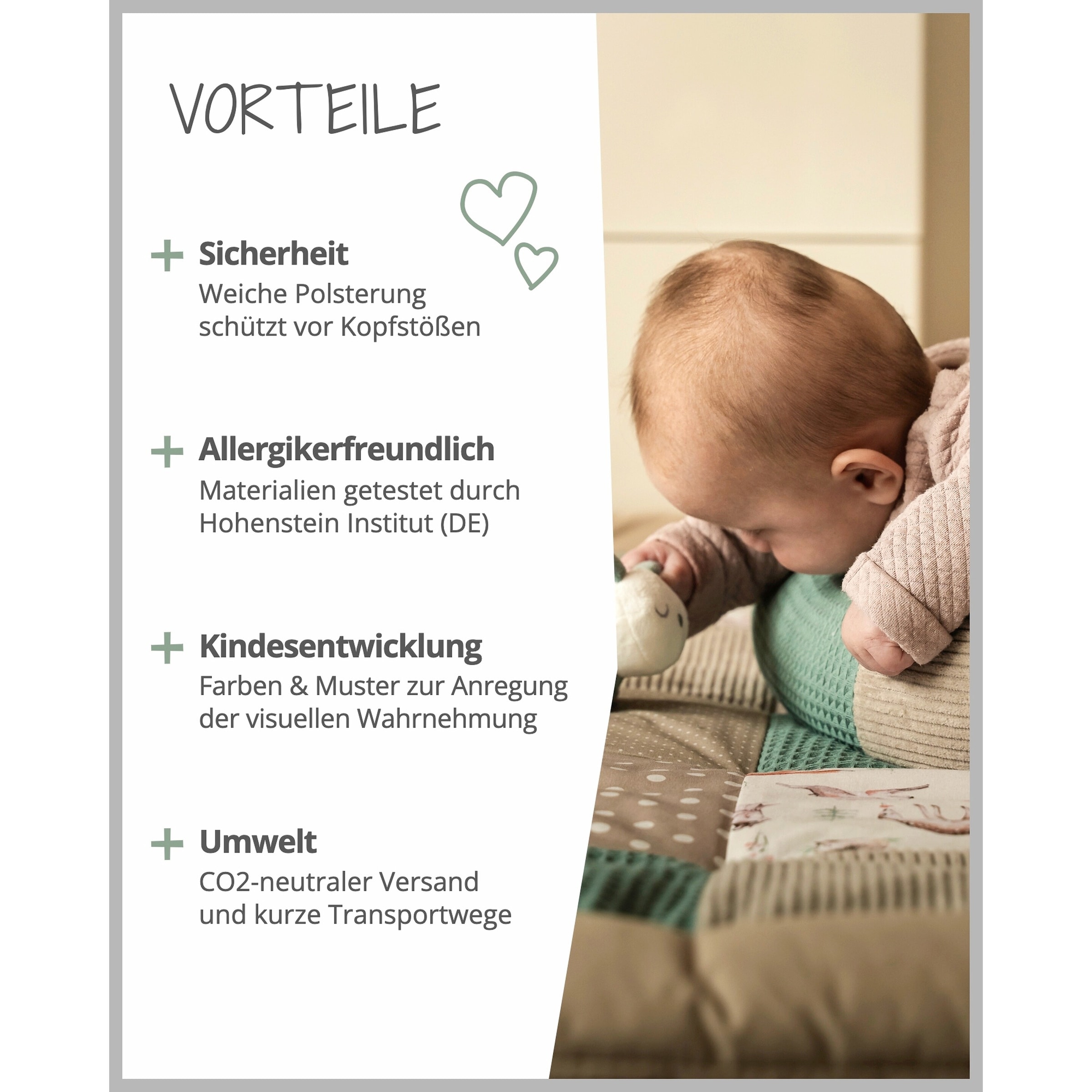Ullenboom Nestchenschlange 200 cm Waffelpiqué/Cord