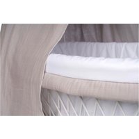 Mionido Textiles Set für Stubenwagen Musselin Uni Schleife