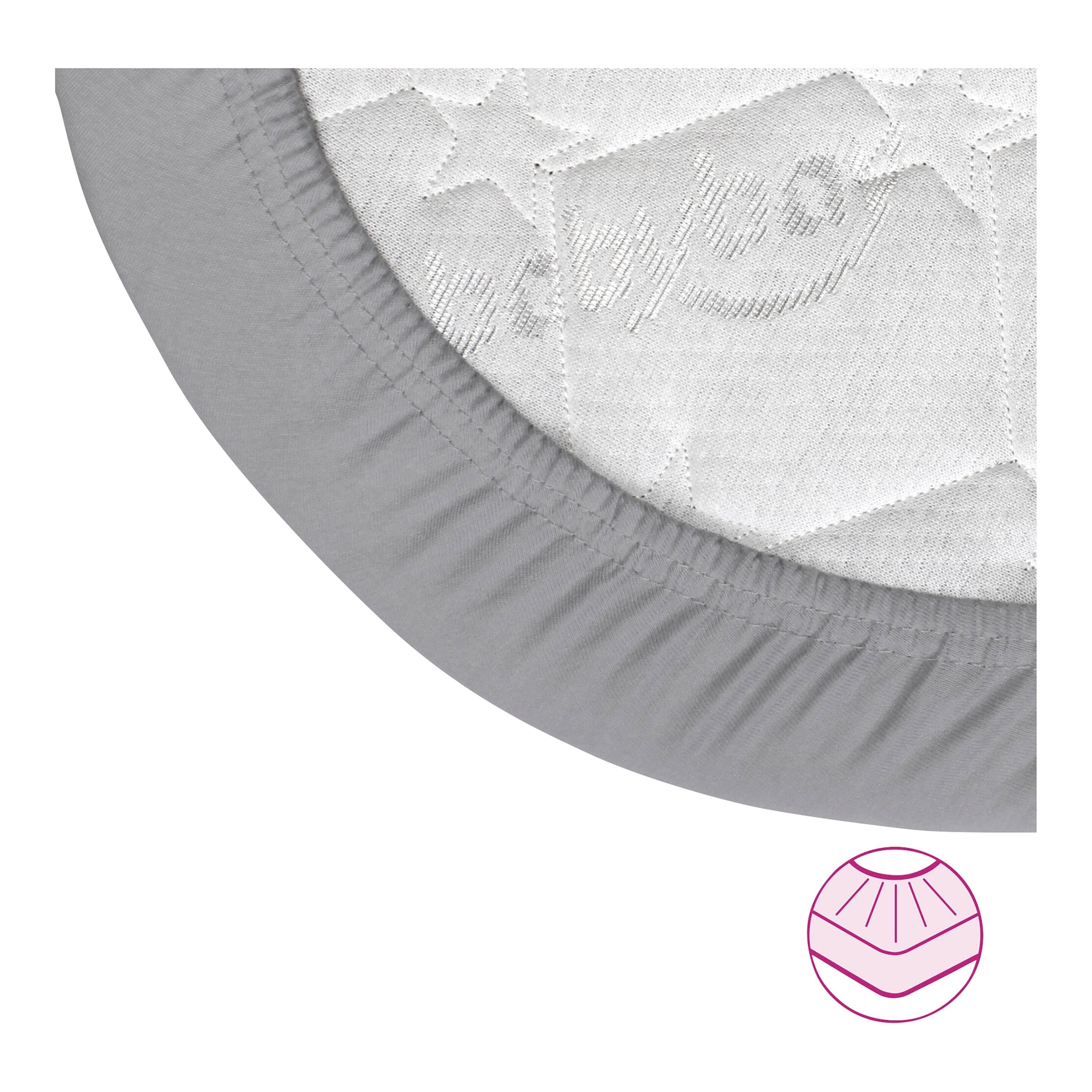 Babybay® 2er-Pack Jersey-Spannbetttücher Deluxe für Beistellbett Original