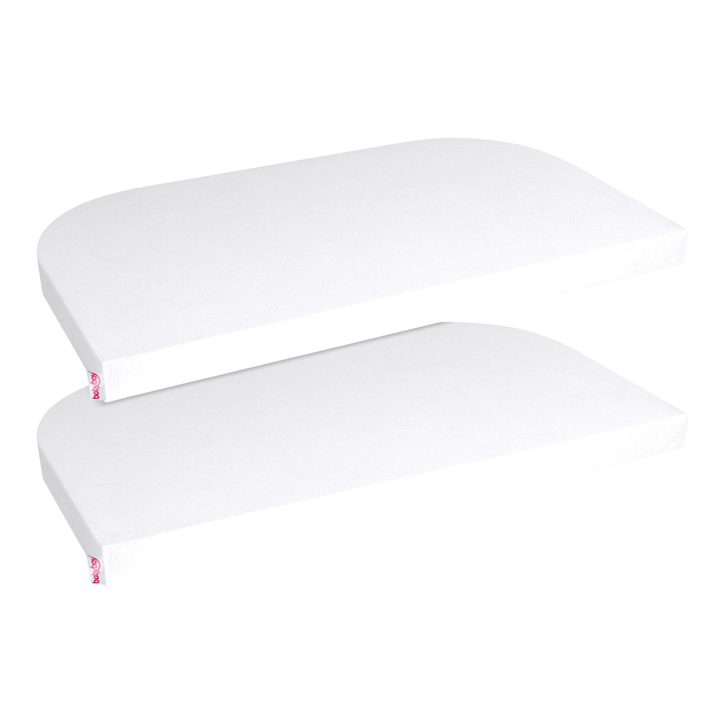 Babybay® 2er-Pack Jersey-Spannbetttücher Deluxe für Beistellbett Maxi, Midi, Boxspring, Comfort und Comfort Plus